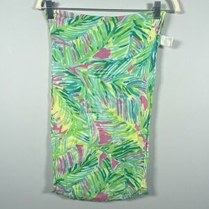 Lilly Pulitzer Riley Infinity Scarf Palm Leaf Green‎ Pink Resort Beach Coastal